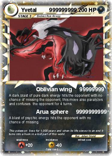 Pokemon Yvetal        999999999
