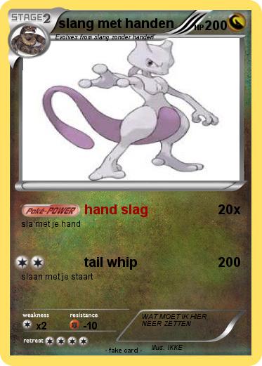 Pokemon slang met handen