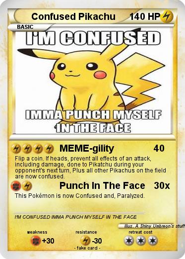Pokemon Confused Pikachu