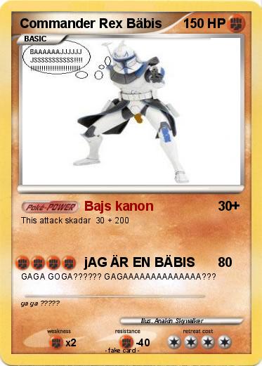 Pokemon Commander Rex Bäbis