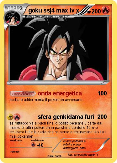 Pokemon goku ssj4 max lv x