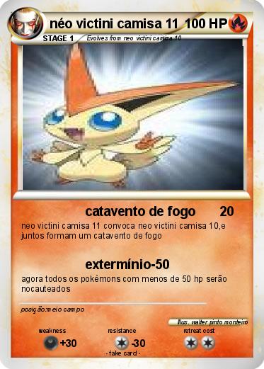 Pokemon néo victini camisa 11