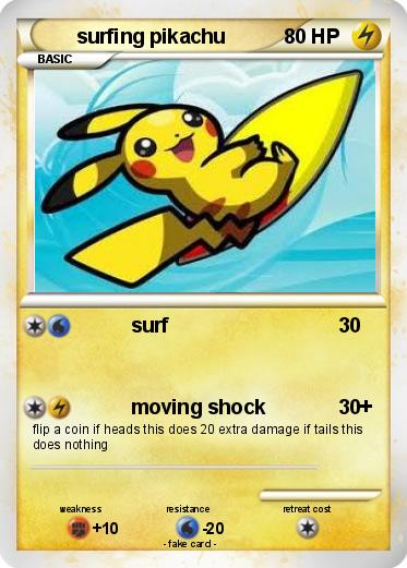 Pokemon surfing pikachu