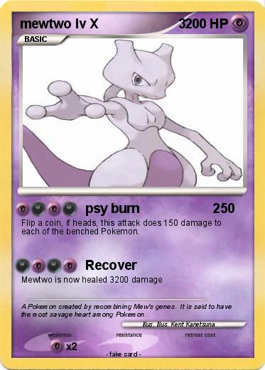 Pokemon mewtwo lv X                      3
