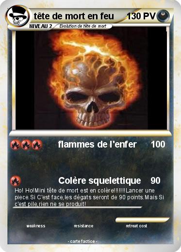 Pokemon tête de mort en feu