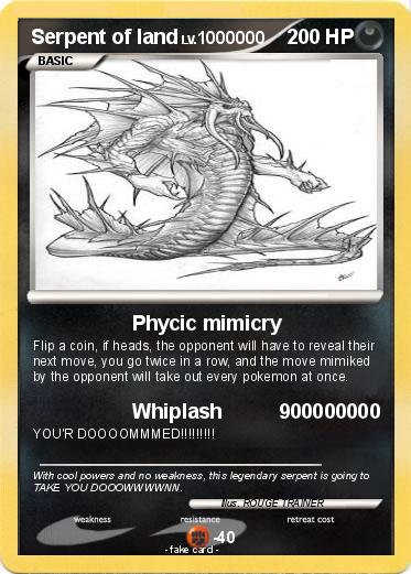 Pokemon Serpent of land