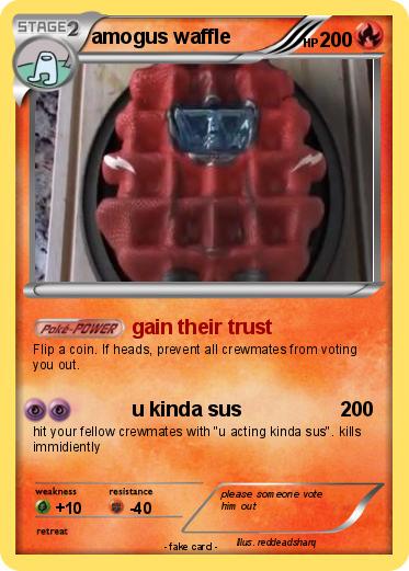 Pokemon amogus waffle