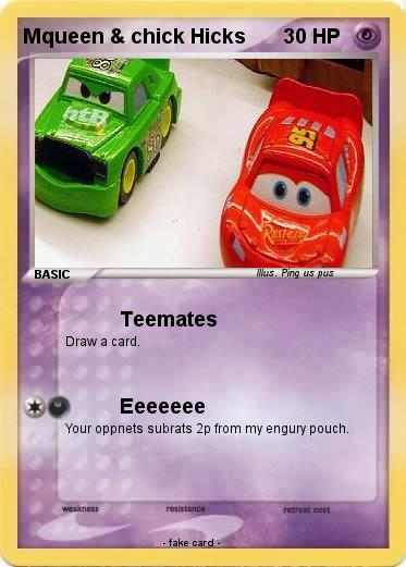 Pokemon Mqueen & chick Hicks