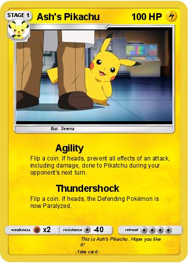 Pokemon Ash's Pikachu