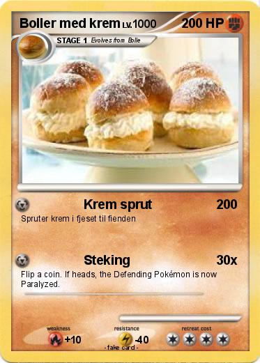 Pokemon Boller med krem