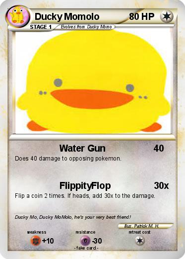 Pokémon Ducky Momolo 1 1 Water Gun My Pokemon Card