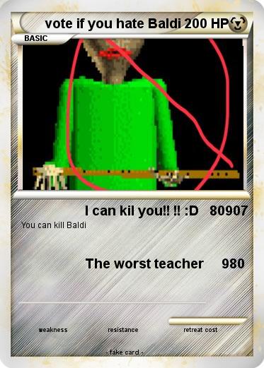 Pokemon vote if you hate Baldi