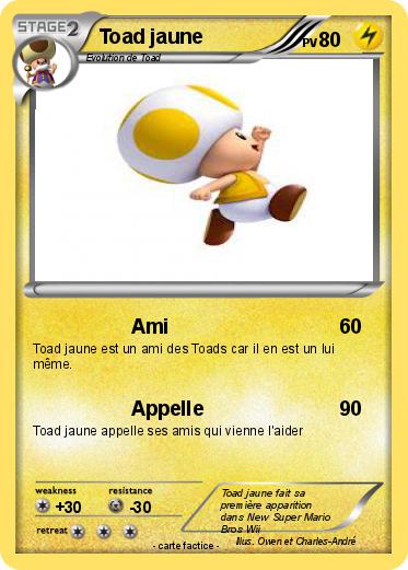 Pokemon Toad jaune
