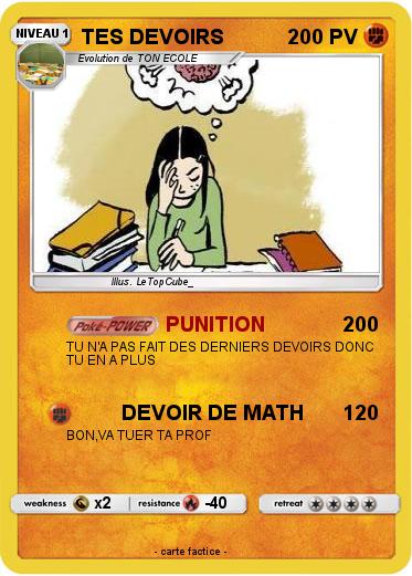 Pokemon TES DEVOIRS