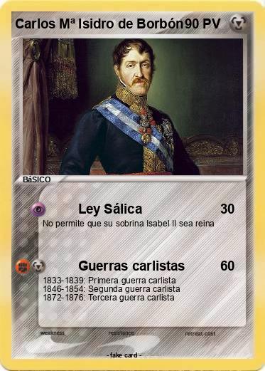 Pokemon Carlos Mª Isidro de Borbón