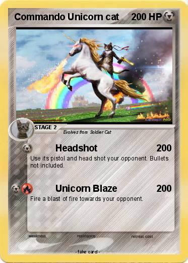 Pokemon Commando Unicorn cat