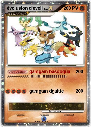 Pokemon évolusion d'évoli