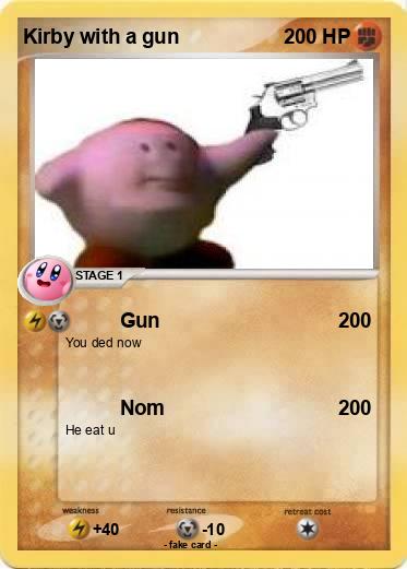 Pokemon Kirby with a gun