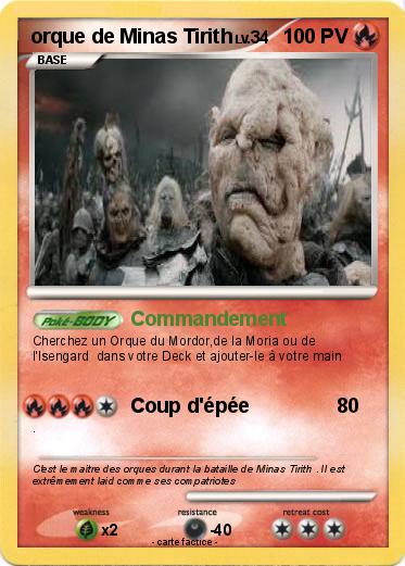 Pokemon orque de Minas Tirith