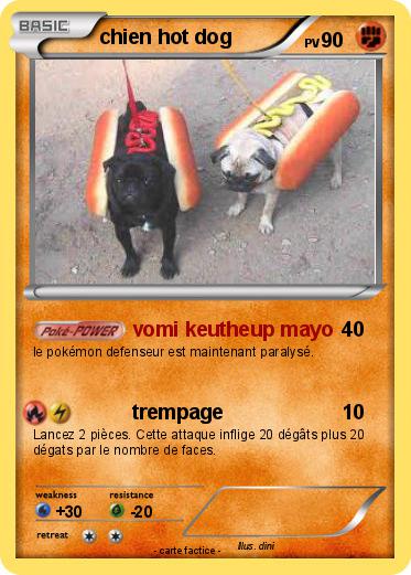 Pokemon chien hot dog