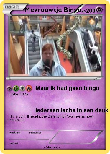 Pokemon Mevrouwtje Bingo