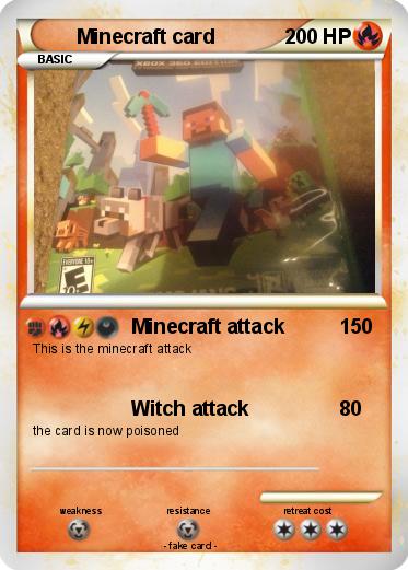 Pokemon Minecraft card