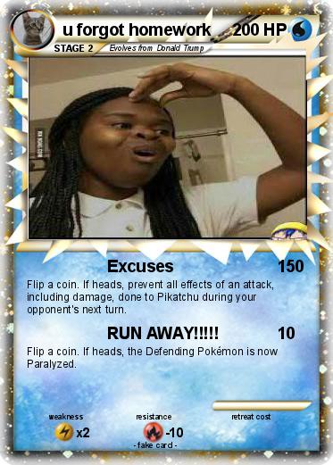 Pokemon u forgot homework