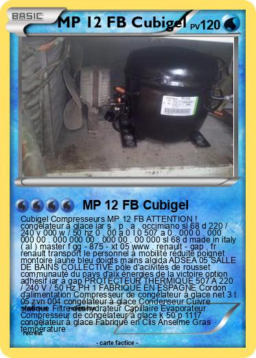 Pokemon MP 12 FB Cubigel