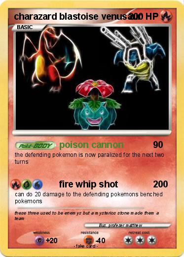 Pokemon charazard blastoise venusaur