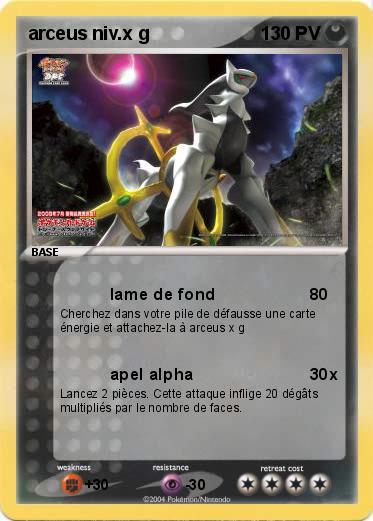 Pokemon arceus niv.x g