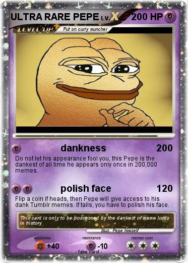 Pokémon ULTRA RARE PEPE 6 6 - dankness - My Pokemon Card