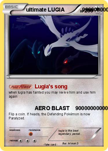 Pokemon ultimate LUGIA            9000000000000000000000000000000000000000000