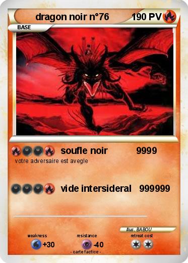Pokemon dragon noir n°76