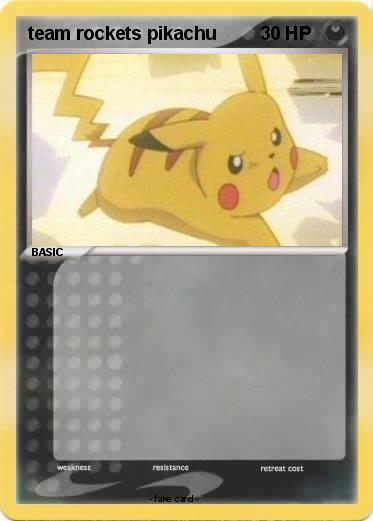 Pokemon team rockets pikachu
