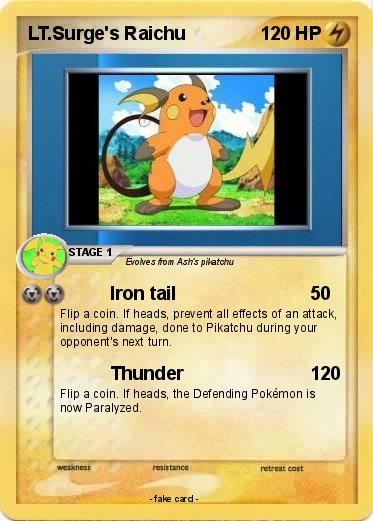 Pokemon LT.Surge's Raichu