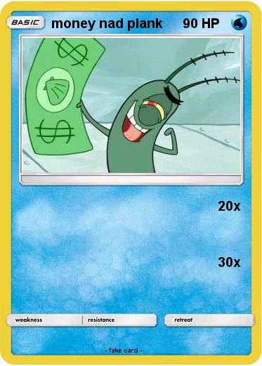 Pokemon money nad plank