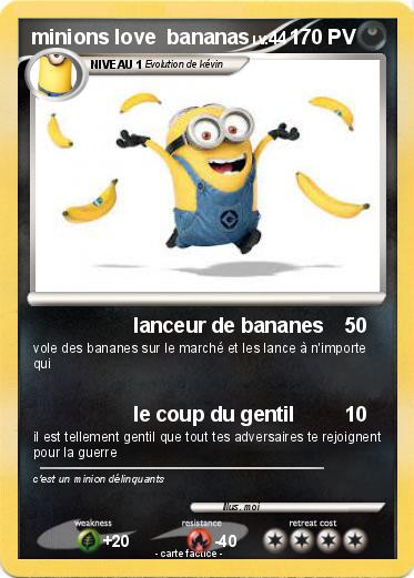 Pokemon minions love  bananas