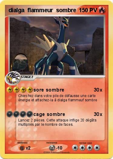 Pokemon dialga  flammeur  sombre