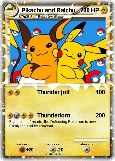 Pokemon Pikachu and Raichu