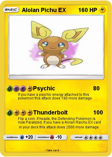 Pokemon Alolan Pichu EX