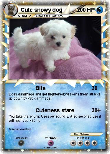 Pokemon Cute snowy dog
