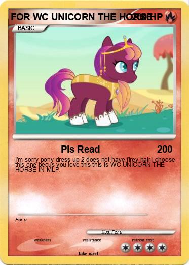 Pokemon FOR WC UNICORN THE HORSE