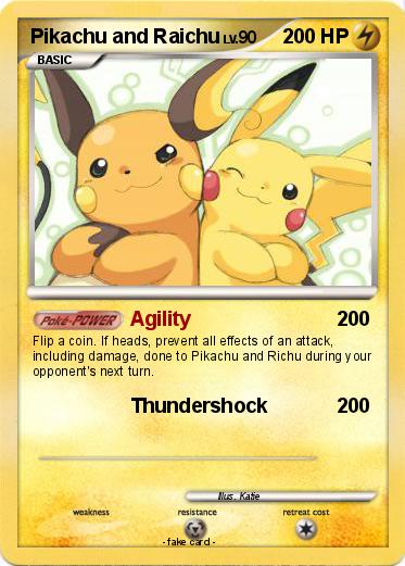 Pokemon Pikachu and Raichu