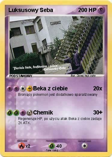 Pokemon Luksusowy Seba