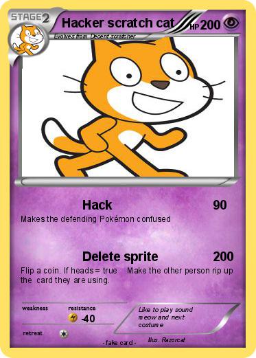 Pokemon Hacker scratch cat
