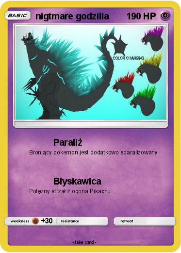 Pokemon nigtmare godzilla