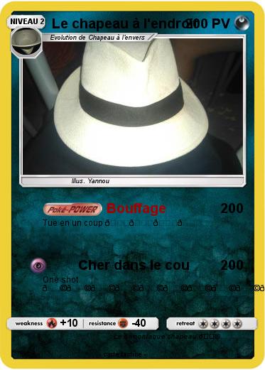 Pokemon Le chapeau à l'endroit
