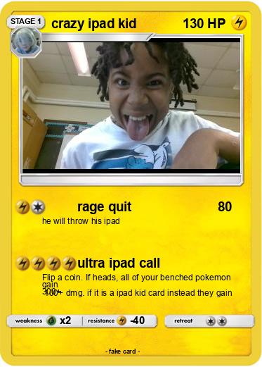 Pokemon crazy ipad kid
