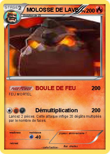 Pokemon MOLOSSE DE LAVE
