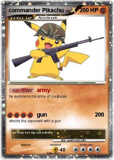 Pokemon commander Pikachu